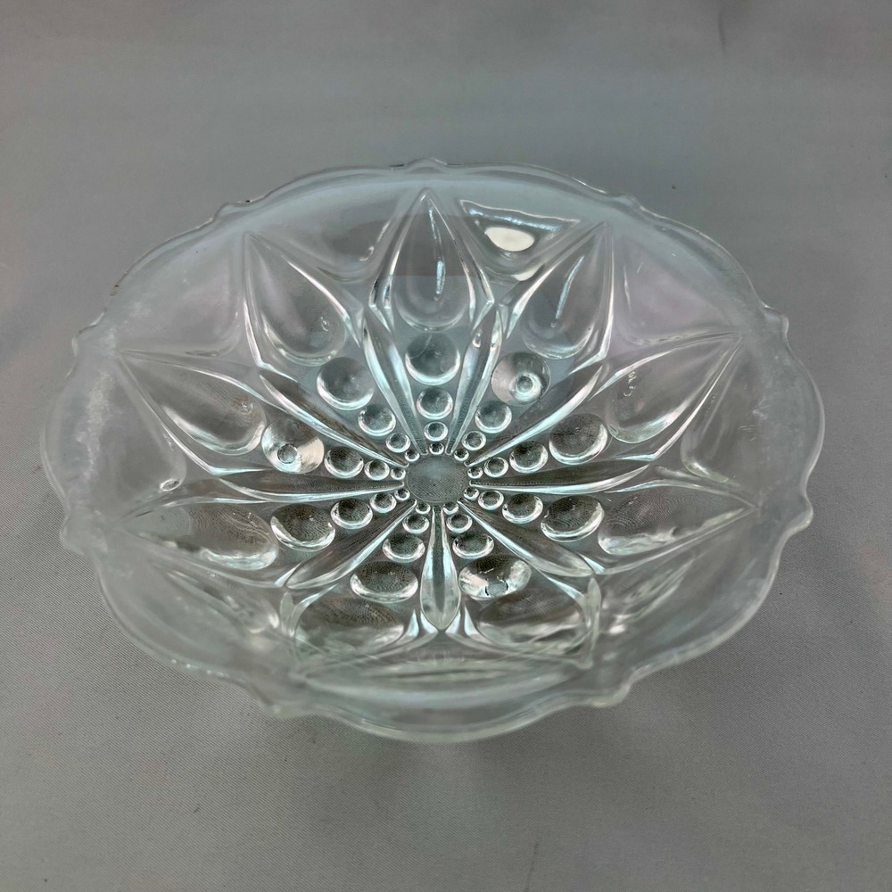 Vintage Anchor Hocking glass candy dishes nut bowls catchalls 7in Clear Footed